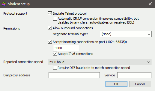 Altirra modem setup